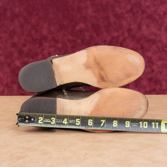 Michael Kors Women Bryce Black Brown Leather Riding Equestrian Knee Boots sz 8.5 - Picture 4 of 9